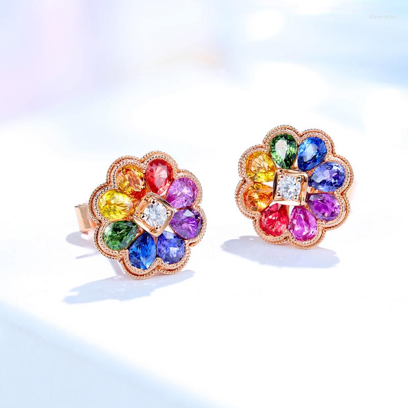 Stud Earrings Exquisite Colorful Flower With Shiny Zircon Charm Piercing Jewelry For Women Wedding Party Fashion Statement Gift
Stud Earrings Exquisite Colorful Flower With Shiny Zircon Charm Piercing Jewelry For Women Wedding Party Fashion Statement Gift