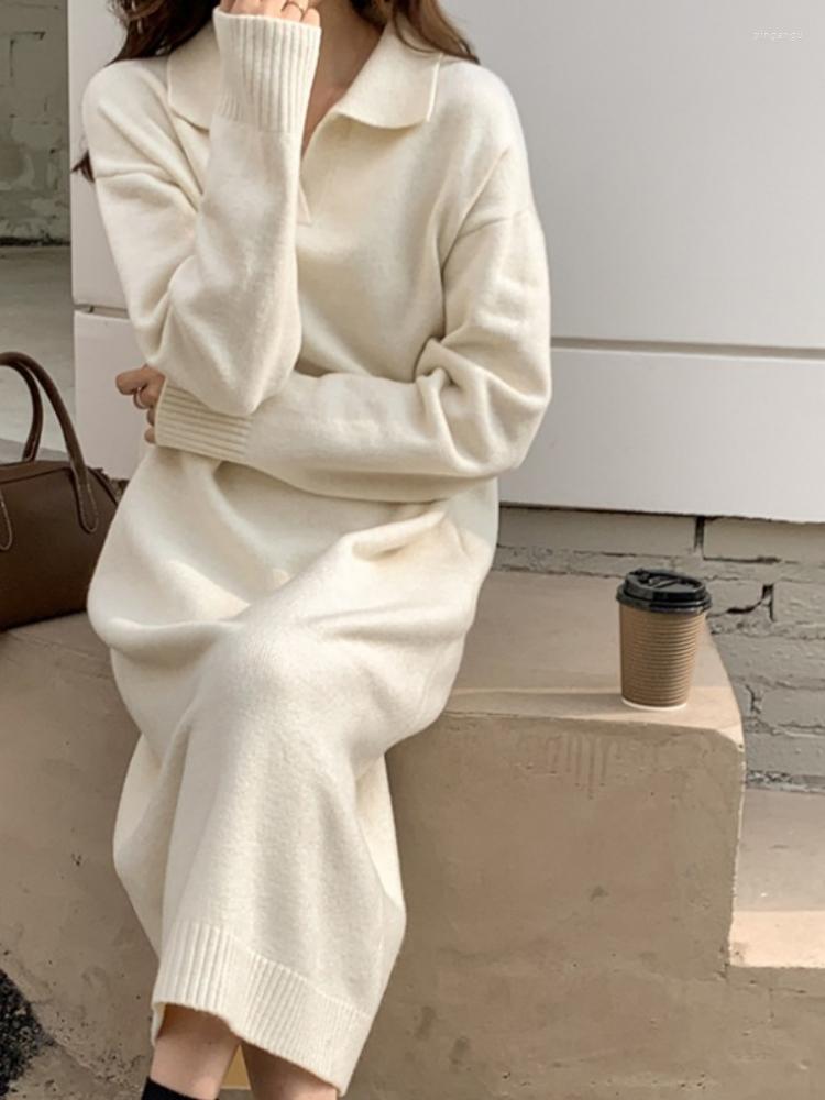 Casual Dresses 2023 Autumn Winter Women Maxi Dress Harajuku Sweater Women's Fashion Knit Polo Collar Mid-length T324, Gray
Casual Dresses 2023 Autumn Winter Women Maxi Dress Harajuku Sweater Women's Fashion Knit Polo Collar Mid-length T324, Gray