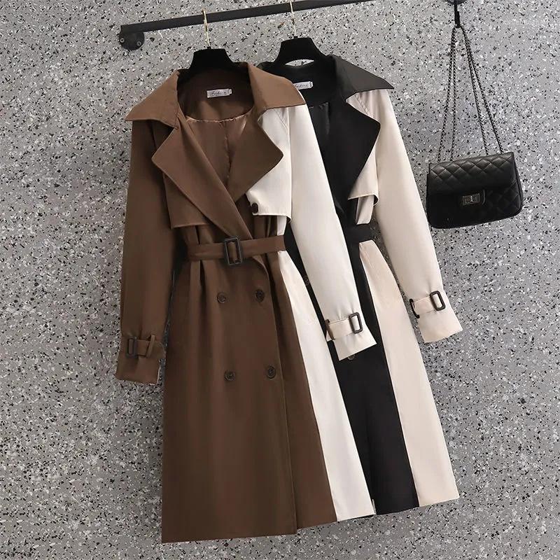 Women's Trench Coats Coat Women Spring Autumn British Style Double-Breasted Belt Color Matching Slim Windbreaker Female Casual Overcoat, Brown
Women's Trench Coats Coat Women Spring Autumn British Style Double-Breasted Belt Color Matching Slim Windbreaker Female Casual Overcoat, Brown