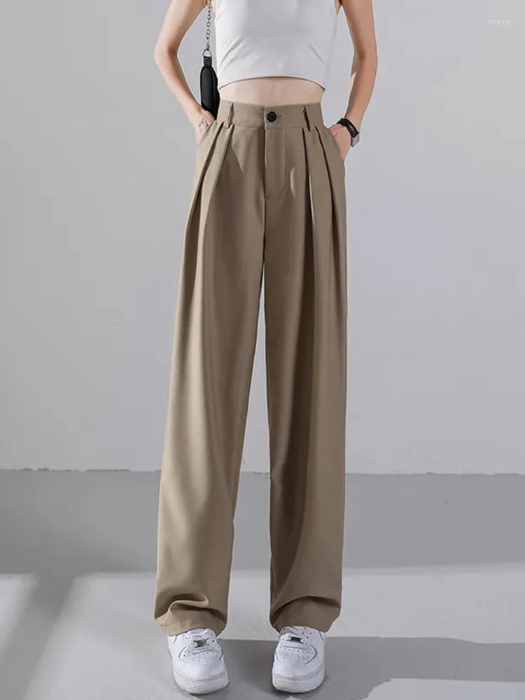 Women' Pants Jmprs Summer High Waist Women Suit Korean Casual Straight Thin Trousers Comfortable Breathable Black Office Ladies
Women' Pants Jmprs Summer High Waist Women Suit Korean Casual Straight Thin Trousers Comfortable Breathable Black Office Ladies
