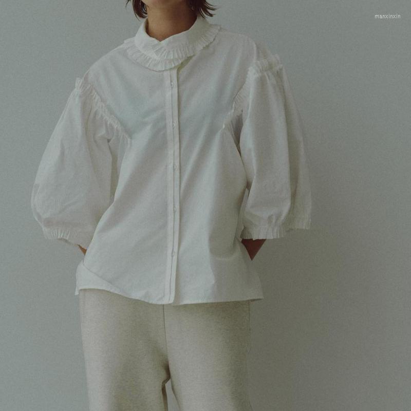 Women' Blouses Neploe Turn Down Collar Solid Color Three Quarter Sleeve Shirts Single-breasted Japanese Blusas Mujer De Moda 2023, Black
Women' Blouses Neploe Turn Down Collar Solid Color Three Quarter Sleeve Shirts Single-breasted Japanese Blusas Mujer De Moda 2023, Black