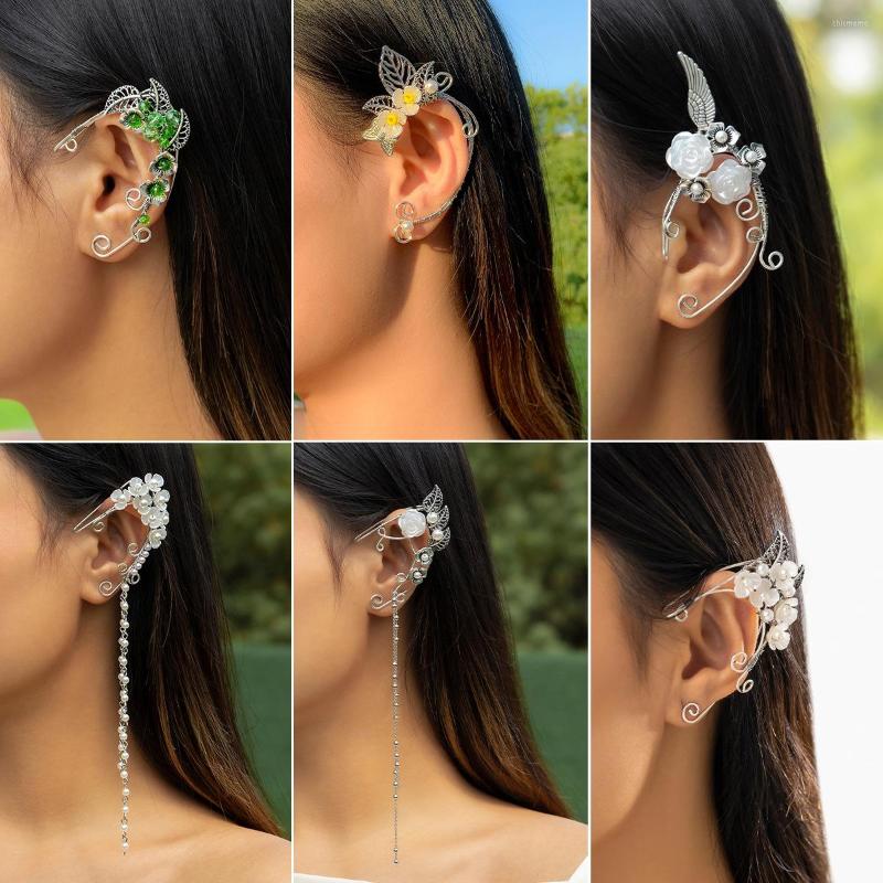 Backs Earrings Fashion Retro Flower Ear-bone Clip Ear Cuffs Without Pierced For Women Hip Hop Rose Elf Tassel Clips Party Cosplay Jewelry
Backs Earrings Fashion Retro Flower Ear-bone Clip Ear Cuffs Without Pierced For Women Hip Hop Rose Elf Tassel Clips Party Cosplay Jewelry