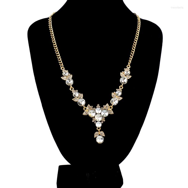 Chains LOW Austrian Crystal Gold Color Flower Chain Necklace For Women High Quality Christmas Gift Sne150811 
Chains LOW Austrian Crystal Gold Color Flower Chain Necklace For Women High Quality Christmas Gift Sne150811