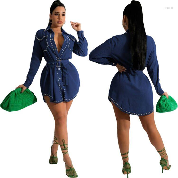 Women' Jackets Chic Women Denim Coat 2023 Autumn Fashion Shinning Crystals Turn Down Neck Full Sleeves Belt Slim Sexy Lady Tops, Blue
Women' Jackets Chic Women Denim Coat 2023 Autumn Fashion Shinning Crystals Turn Down Neck Full Sleeves Belt Slim Sexy Lady Tops, Blue
