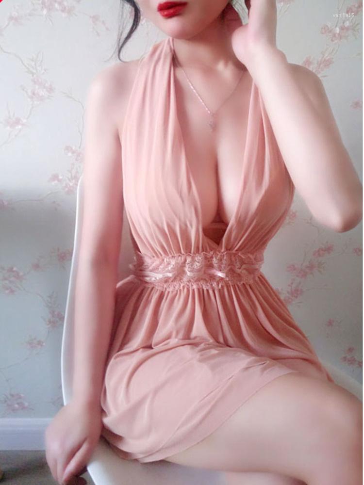 Casual Dresses TVVOVVIN Low Cut V-neck Large Backless Halter Neck Sexy Gauze Mesh Lace Dress Summer Nightdress Home Clothes Women 3DI, Pink
Casual Dresses TVVOVVIN Low Cut V-neck Large Backless Halter Neck Sexy Gauze Mesh Lace Dress Summer Nightdress Home Clothes Women 3DI, Pink