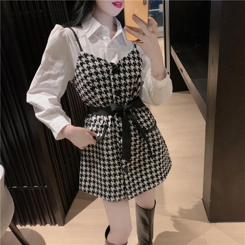 Women's Jackets Loss Sale Female Two-piece Puff Sleeve Shirt Plaid Tie Casual Summer Waist Thin Temperament Women Suspender Dress R1, White shirt
Women's Jackets Loss Sale Female Two-piece Puff Sleeve Shirt Plaid Tie Casual Summer Waist Thin Temperament Women Suspender Dress R1, White shirt