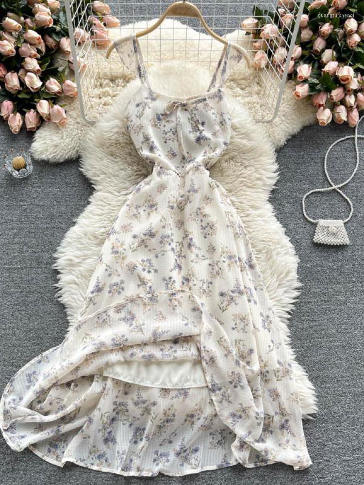 Casual Dresses Ins Bohemian Print Floral White Dress Women Summer Sexy Spaghetti Strap Backless Beach Vestios Mujer Chiffon Long
Casual Dresses Ins Bohemian Print Floral White Dress Women Summer Sexy Spaghetti Strap Backless Beach Vestios Mujer Chiffon Long