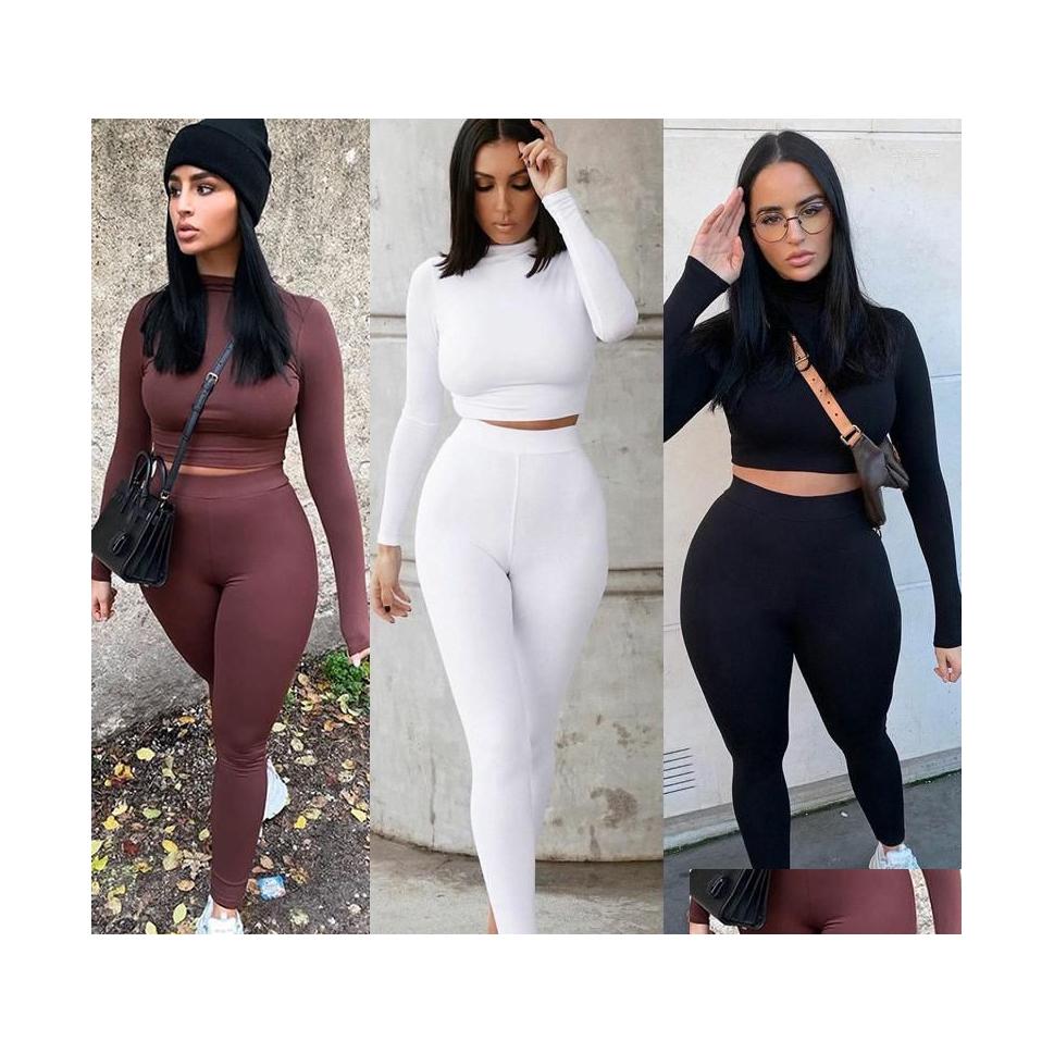 Women' Two Piece Pants Womens Sets Women Solid Autumn Tracksuits High Waist Stretchy Sportswear Crop Tops And Leggings Matching Out Dh5N6, Light blue
Women' Two Piece Pants Womens Sets Women Solid Autumn Tracksuits High Waist Stretchy Sportswear Crop Tops And Leggings Matching Out Dh5N6, Light blue
