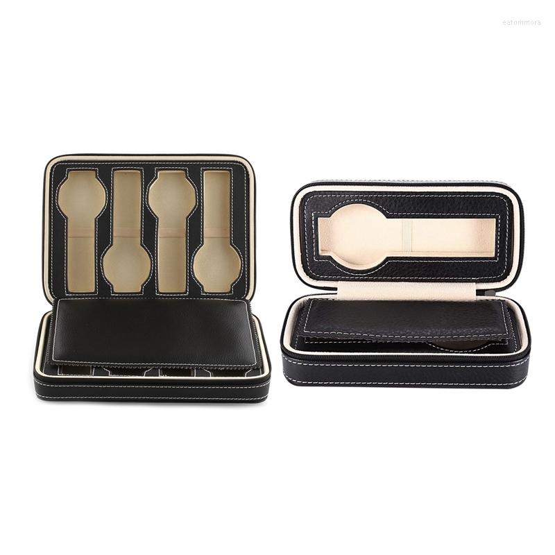 Jewelry Pouches 8 Grids Watch Display Storage Box Black & 2 PU Leather Travel Case
Jewelry Pouches 8 Grids Watch Display Storage Box Black & 2 PU Leather Travel Case