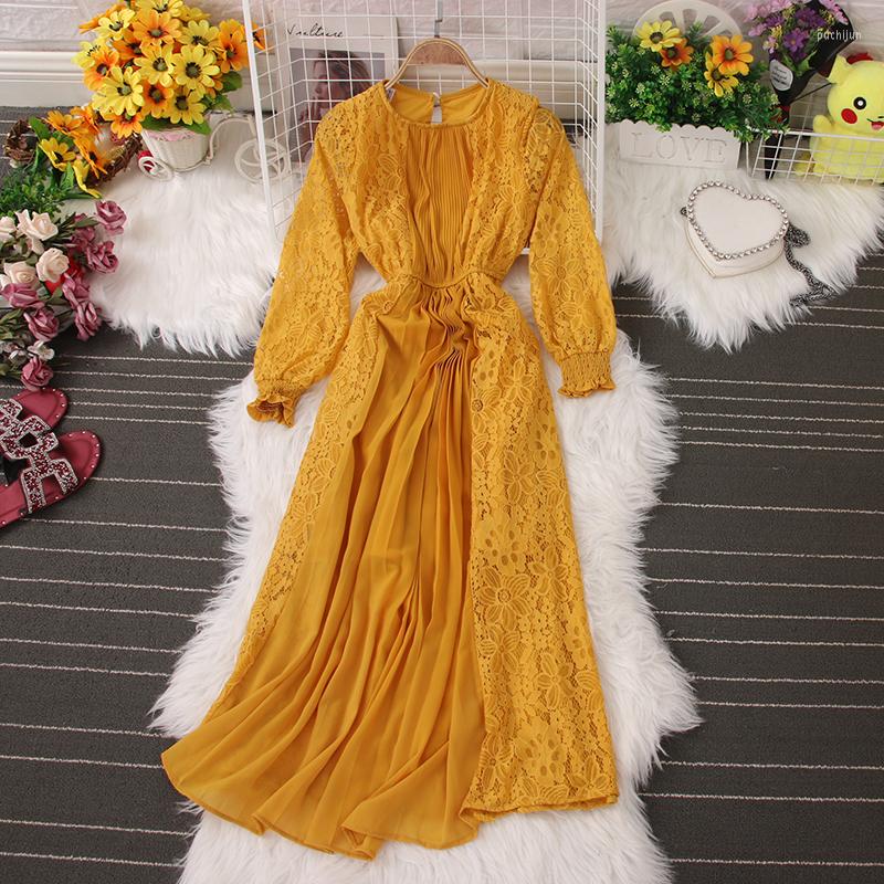 Casual Dresses ZCWXM Women Long Sleeve Dress French Chiffon Pleat Elegant Party Lace Hollowed Out Ofice Ladies Slim Night Pink/Red/Green, Beige
Casual Dresses ZCWXM Women Long Sleeve Dress French Chiffon Pleat Elegant Party Lace Hollowed Out Ofice Ladies Slim Night Pink/Red/Green, Beige