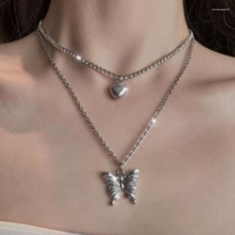 Pendant Necklaces HuaTang Bohemian Butterfly Love Heart Layered Necklace For Women Fashion Crystal Stone Silver Color Pandnet Choker Jewelry
Pendant Necklaces HuaTang Bohemian Butterfly Love Heart Layered Necklace For Women Fashion Crystal Stone Silver Color Pandnet Choker Jewelry