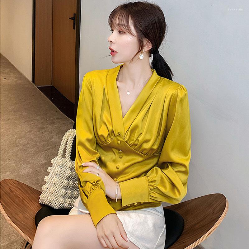 Women' Blouses Korean Fashion Silk Women Satin Womens Tops And Ladies Big Size Office Lady Blusas Femininas Elegant, Black
Women' Blouses Korean Fashion Silk Women Satin Womens Tops And Ladies Big Size Office Lady Blusas Femininas Elegant, Black