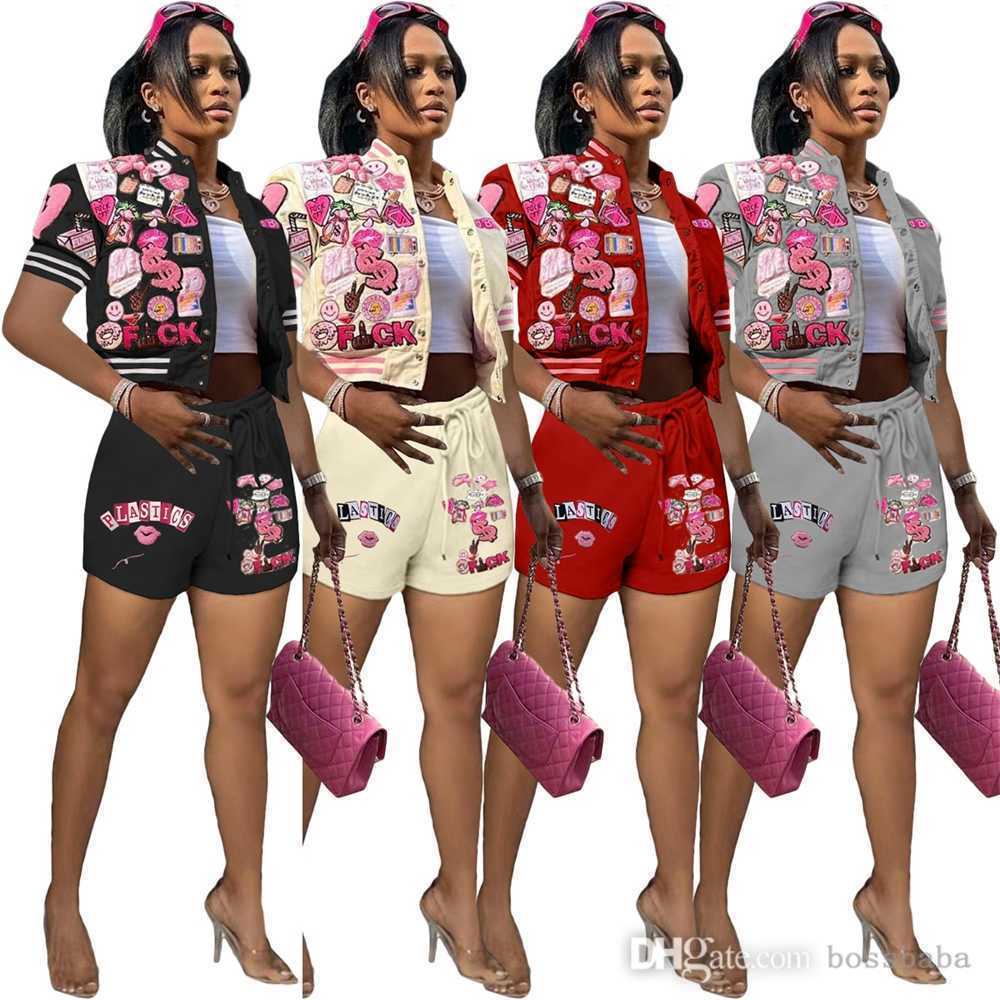 2023 Fashion Womens Tracksuits 2 Piece Shorts Sets Casual Printed Baseball Jacket Suit Short Sleeve Outfits Casual Active Sportswear, Beige8
2023 Fashion Womens Tracksuits 2 Piece Shorts Sets Casual Printed Baseball Jacket Suit Short Sleeve Outfits Casual Active Sportswear, Beige8