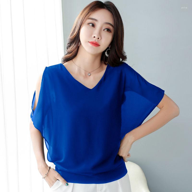 Women's Blouses Women's Spring Summer Style Chiffon Shirt V-neck Short Sleeve Solid Color Diamonds Off Shoulder Casual Top SP170, Black
Women's Blouses Women's Spring Summer Style Chiffon Shirt V-neck Short Sleeve Solid Color Diamonds Off Shoulder Casual Top SP170, Black