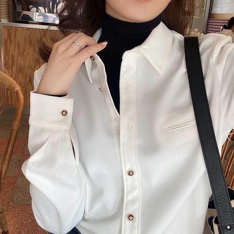 Women' Blouses White Long Sleeve Women Autumn Vintage Single-breasted Jacket Female Casual Turndown Collar Office Shirt Tops, Light blue
Women' Blouses White Long Sleeve Women Autumn Vintage Single-breasted Jacket Female Casual Turndown Collar Office Shirt Tops, Light blue