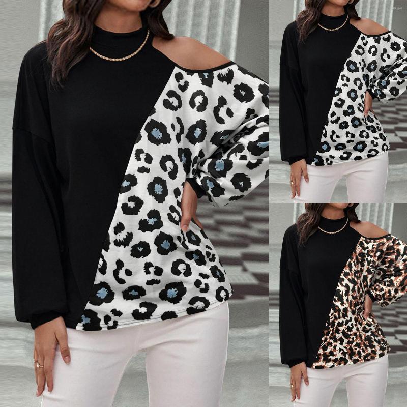 Women' Blouses Sexy Off Shlulder Leopard Print Women Blouse Autumn Long Sleeve Turtleneck Shirts Ladies Elegant Club Party Fashion Tops, White
Women' Blouses Sexy Off Shlulder Leopard Print Women Blouse Autumn Long Sleeve Turtleneck Shirts Ladies Elegant Club Party Fashion Tops, White