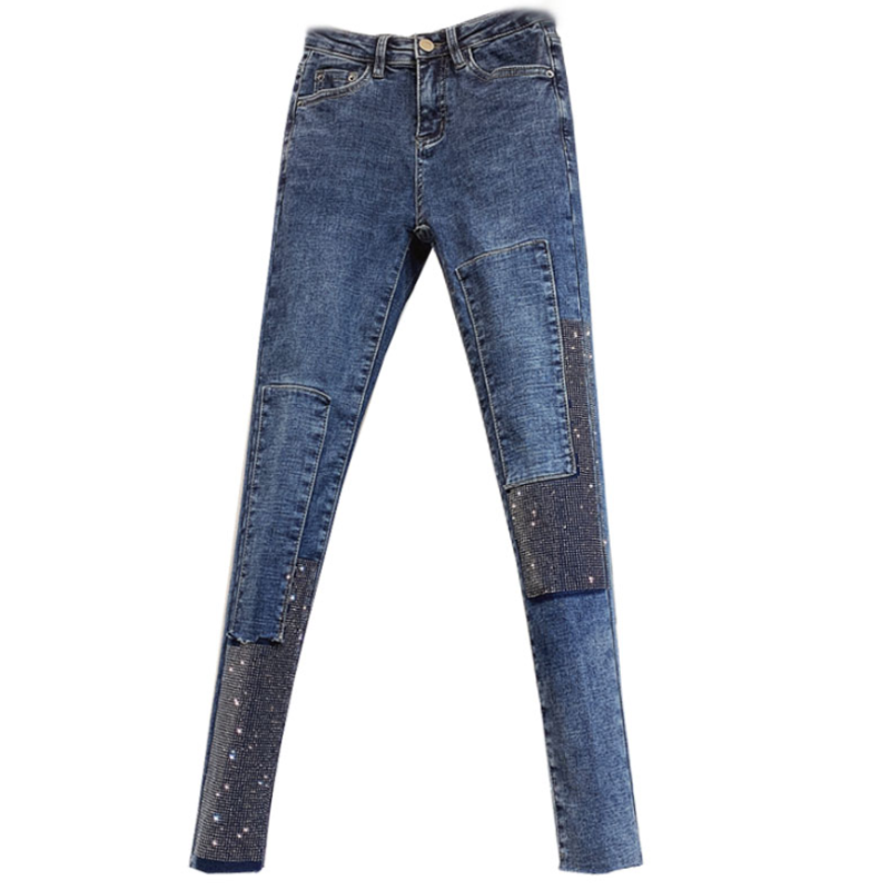 Women' Jeans 2023 Spring FASHION Diamond Pencil Women Heavy Work Drilling Elastic Skinny Feet, Blue
Women' Jeans 2023 Spring FASHION Diamond Pencil Women Heavy Work Drilling Elastic Skinny Feet, Blue