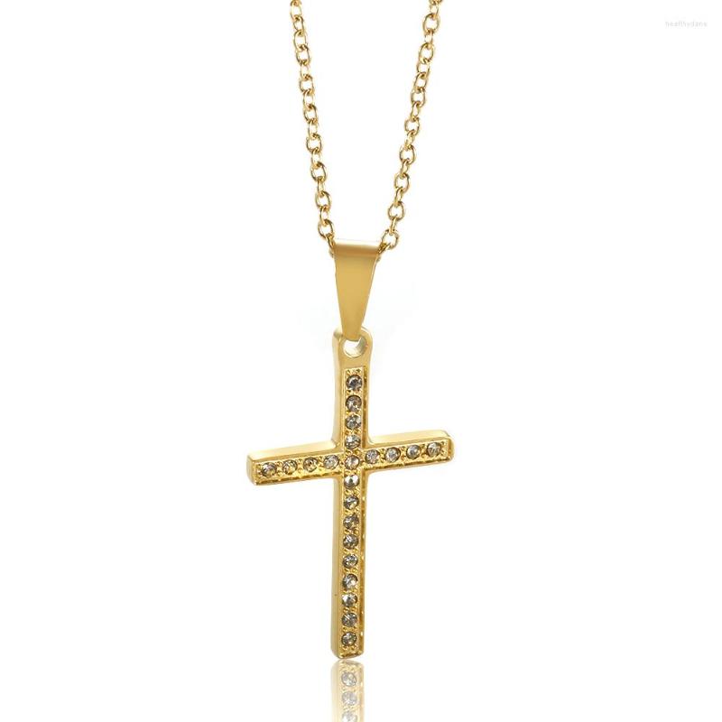 Pendant Necklaces Cross Crystal Necklace For Women Men Stainless Steel Gold Plated Cubic Zirconia Jesus Charm Chain Jewelry
Pendant Necklaces Cross Crystal Necklace For Women Men Stainless Steel Gold Plated Cubic Zirconia Jesus Charm Chain Jewelry