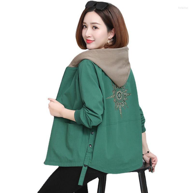 Women's Trench Coats 2023 Women's Jacket Spring Autumn Long Sleeve Casual Hooded Jackets Women Loose Short Female Windbreaker Outwear, Green
Women's Trench Coats 2023 Women's Jacket Spring Autumn Long Sleeve Casual Hooded Jackets Women Loose Short Female Windbreaker Outwear, Green