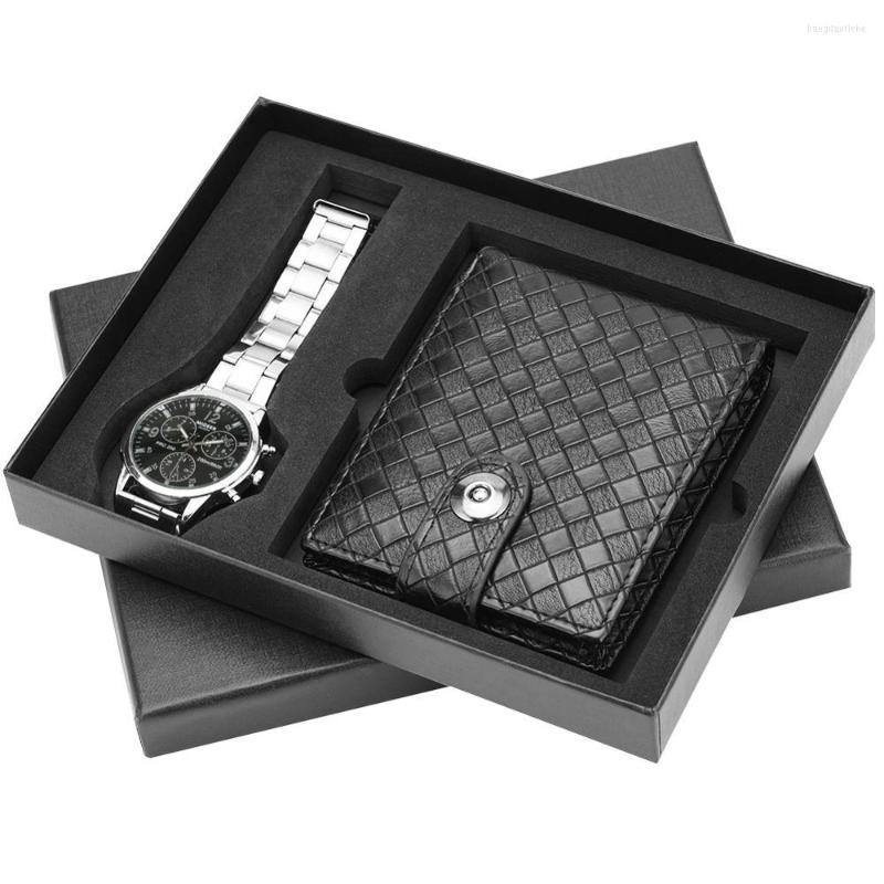 Wristwatches Exquisite Gift Set For Men Black Dial With Clear Scales Watches Business Quartz Analog Wristwatch Leather Wallet, Picture shown
Wristwatches Exquisite Gift Set For Men Black Dial With Clear Scales Watches Business Quartz Analog Wristwatch Leather Wallet, Picture shown