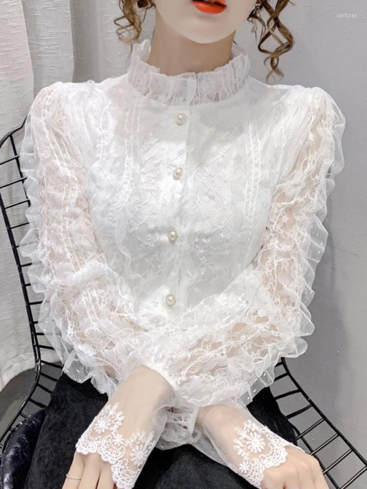 Women' Blouses Long Sleeve Lace Shirt Women' Clothing Autumn South Korean Loose Large Slim Stand Collar Simple Fashion, White
Women' Blouses Long Sleeve Lace Shirt Women' Clothing Autumn South Korean Loose Large Slim Stand Collar Simple Fashion, White