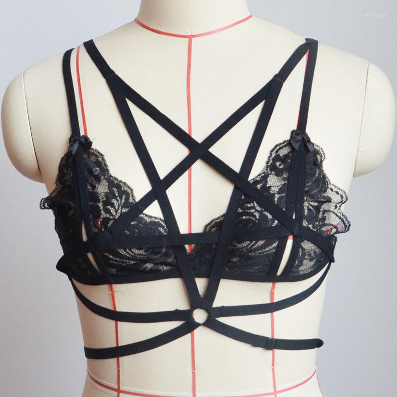 Garters Cage Bra Women Gothic Handmade Harness Chest Pentagram Sexy Live Decoration Bondage Fetish, S016
Garters Cage Bra Women Gothic Handmade Harness Chest Pentagram Sexy Live Decoration Bondage Fetish, S016