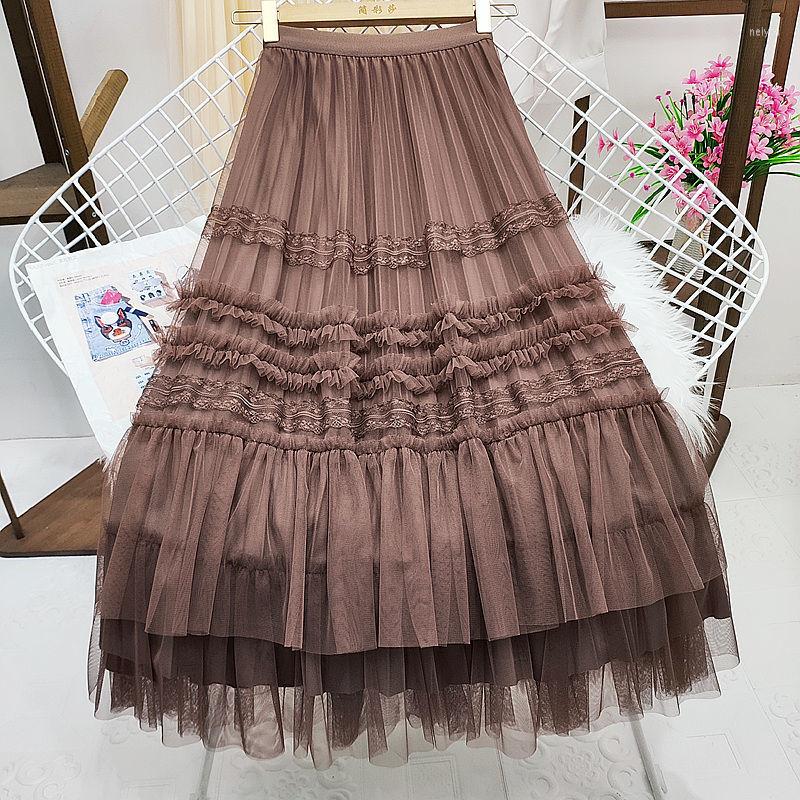 Skirts Korean Fashion High Waist Tulle Midi Woman Mesh Lace Patchwork Kawaii Harajuku Skirt For Women Jupe Femme Faldas Q158, Black
Skirts Korean Fashion High Waist Tulle Midi Woman Mesh Lace Patchwork Kawaii Harajuku Skirt For Women Jupe Femme Faldas Q158, Black