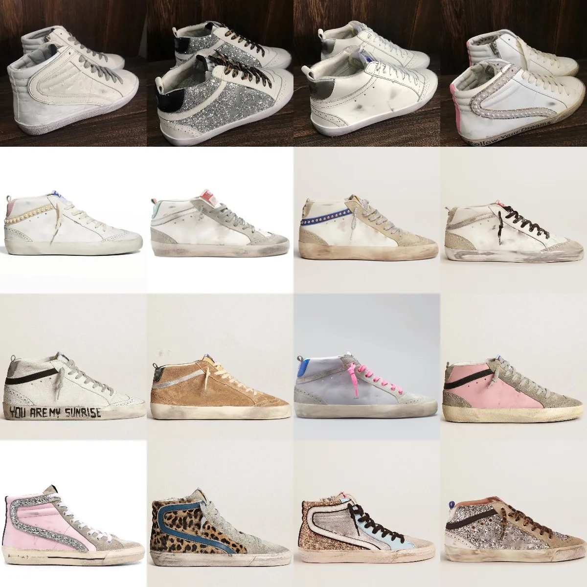 Luxe Golden Mid Slide Star High Top Sneaker Fashion Mens Woman Goldens Gooses Casual Shoes Sequin Classic White Do-old Dirty Star Sneakers Woman shoe, Star13
Luxe Golden Mid Slide Star High Top Sneaker Fashion Mens Woman Goldens Gooses Casual Shoes Sequin Classic White Do-old Dirty Star Sneakers Woman shoe, Star13