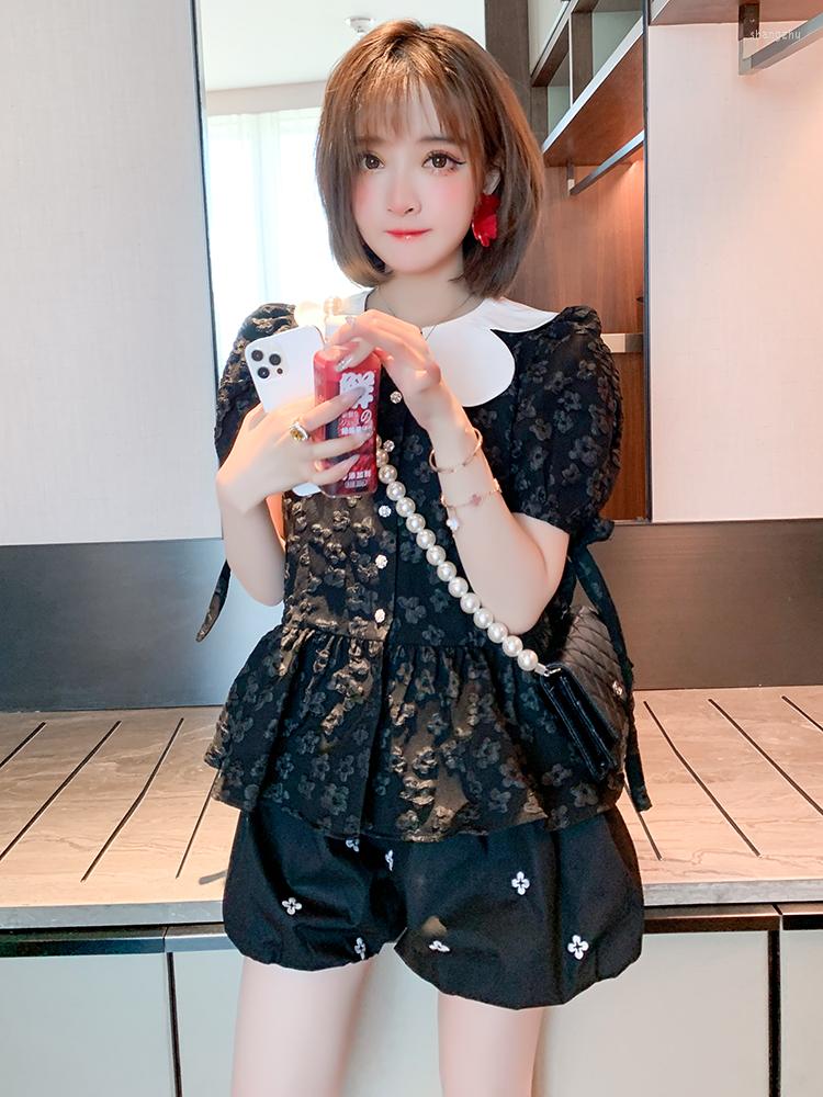 Work Dresses Contrast Color Lace Collar Pendulum Hubble-bubble Sleeve Blouse Amoi Jacquard Splicing Lotus Leaf, Picture shown
Work Dresses Contrast Color Lace Collar Pendulum Hubble-bubble Sleeve Blouse Amoi Jacquard Splicing Lotus Leaf, Picture shown