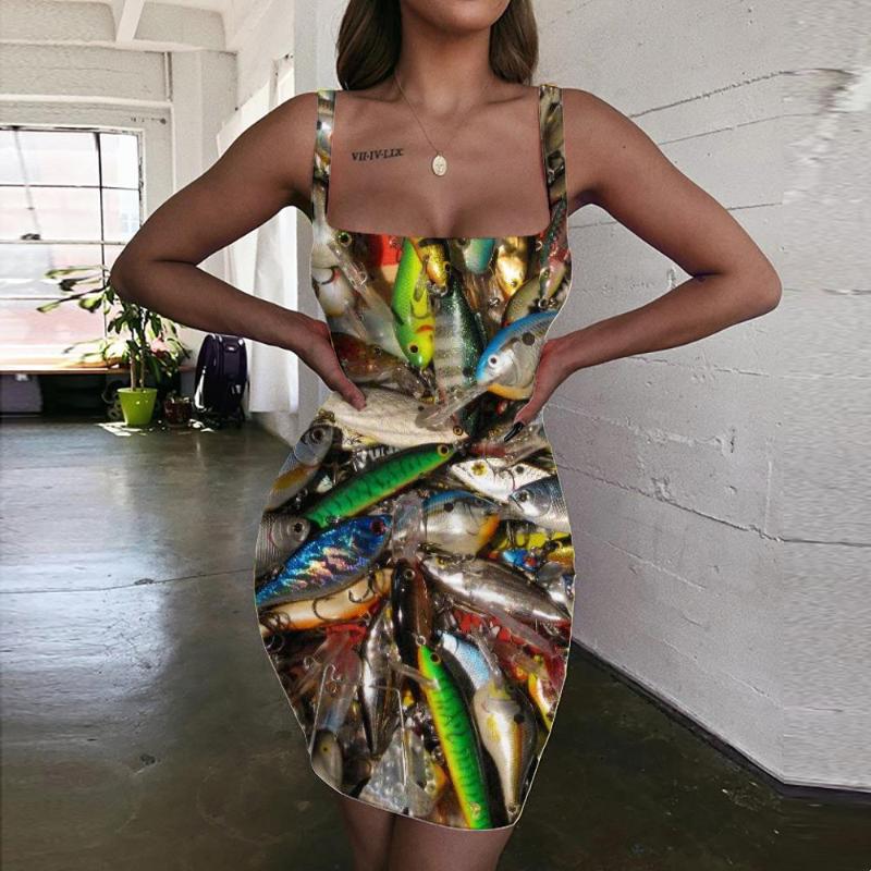 Casual Dresses Giyu Brand Fish Dress Women Fisherman Sundress Animal Vestido Sexy Tropical 3d Print Fishinger Halter Sleeveless Womens Cloth, Aad-10238
Casual Dresses Giyu Brand Fish Dress Women Fisherman Sundress Animal Vestido Sexy Tropical 3d Print Fishinger Halter Sleeveless Womens Cloth, Aad-10238