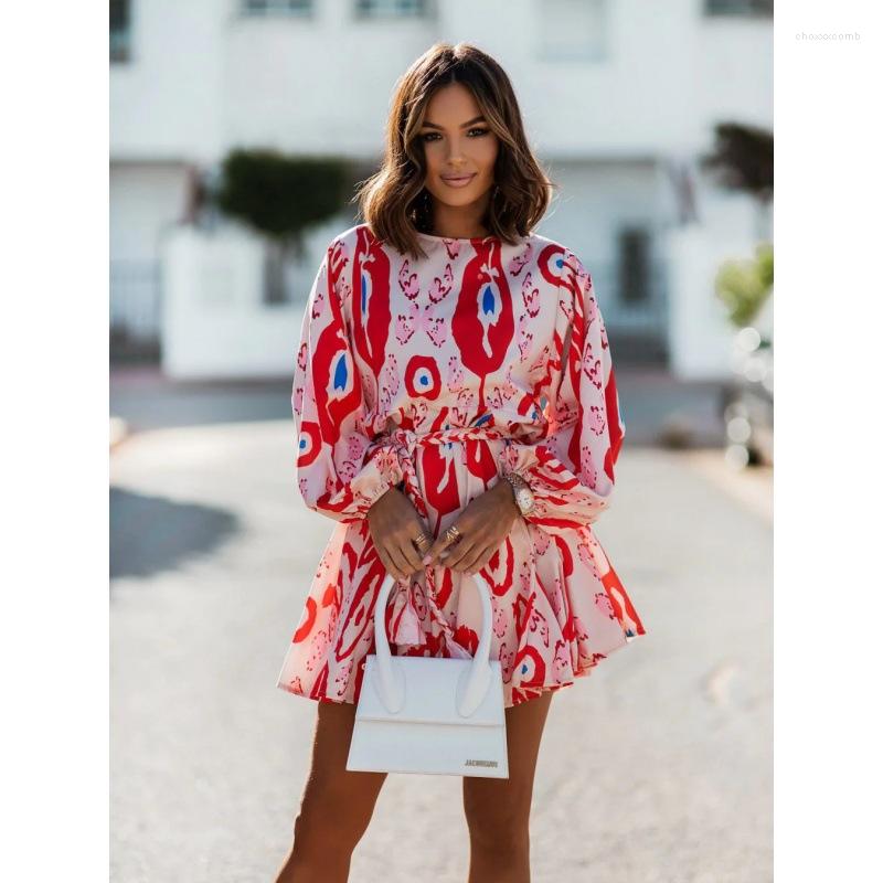 Casual Dresses Long Sleeve Tunics Mini Dress Women Summer 2023 Fashion Floral Print O Neck Green Boho Streetwear Elegant Vestido, Red
Casual Dresses Long Sleeve Tunics Mini Dress Women Summer 2023 Fashion Floral Print O Neck Green Boho Streetwear Elegant Vestido, Red