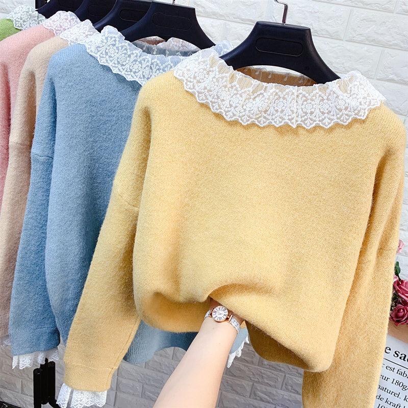 Women' Sweaters 2023 Autumn Winter Sweater Women Lace Splicing Long Sleeve Pullovers Female Loose Warm Knitted Bottoming Shirt Jumper, Apricot
Women' Sweaters 2023 Autumn Winter Sweater Women Lace Splicing Long Sleeve Pullovers Female Loose Warm Knitted Bottoming Shirt Jumper, Apricot