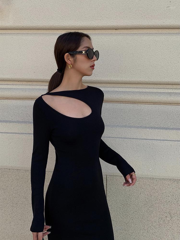 Casual Dresses Spring Women Sexy Black Bodycon Dress Elegant Mid-Calf Hollow Out Slim Party Long Sleeve Knitted Evening
Casual Dresses Spring Women Sexy Black Bodycon Dress Elegant Mid-Calf Hollow Out Slim Party Long Sleeve Knitted Evening