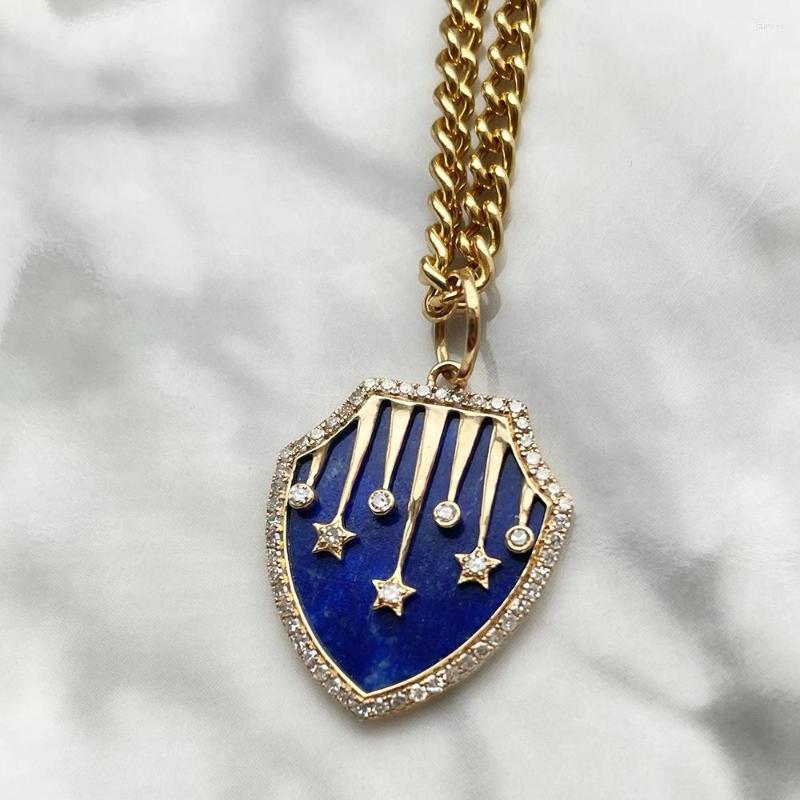 Pendant Necklaces 5Pcs/Lot Style Meteror Shield Inlay Zircon Titanium Stell Texture Colorfast Sweater Necklace For Women &Gift
Pendant Necklaces 5Pcs/Lot Style Meteror Shield Inlay Zircon Titanium Stell Texture Colorfast Sweater Necklace For Women &Gift