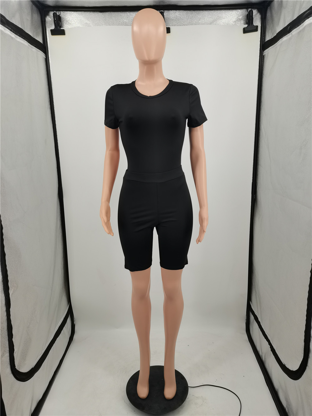 NEW Designer Summer Tracksuits Women Outfits Two 2 Pieces Set Short Sleeve Bodysuits and Shorts Sweatsuits Solid Sportswear Jogger suits Wholesale Clo