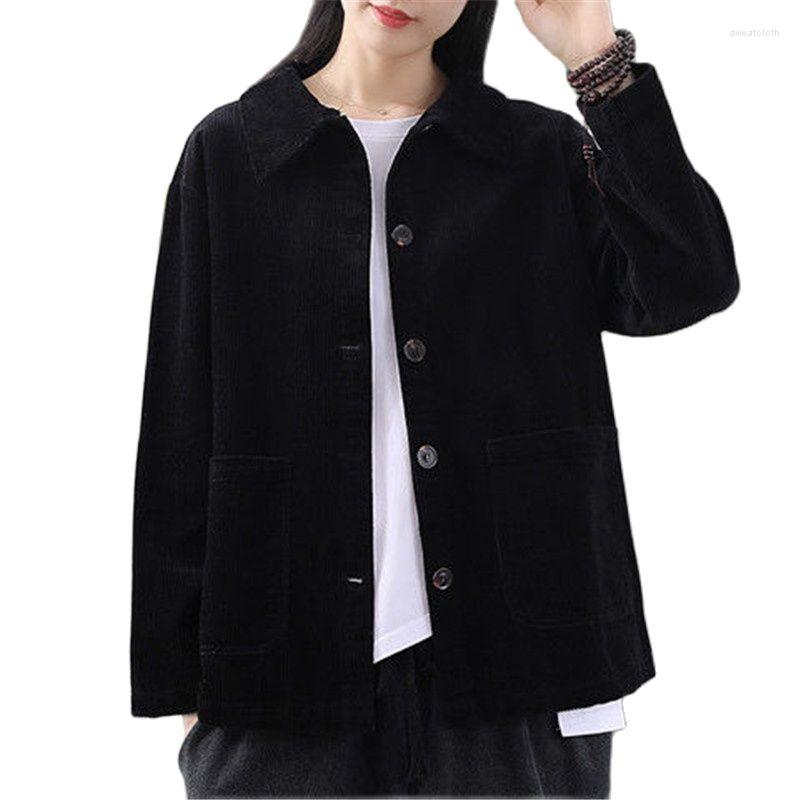 Women's Jackets Women's Corduroy Short 2023 Spring Autumn Cotton Coat Single-Breasted Jacket Loose Female Overwear Tops, Black
Women's Jackets Women's Corduroy Short 2023 Spring Autumn Cotton Coat Single-Breasted Jacket Loose Female Overwear Tops, Black