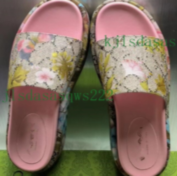 2023 Fashion Mens Womens Floral brocade Slippers Slide Designer Luxury Flat High Heels Flip Flops Embroidered Platform Rubber Sandal Leather Casual Shoe 35-44, Pink
2023 Fashion Mens Womens Floral brocade Slippers Slide Designer Luxury Flat High Heels Flip Flops Embroidered Platform Rubber Sandal Leather Casual Shoe 35-44, Pink