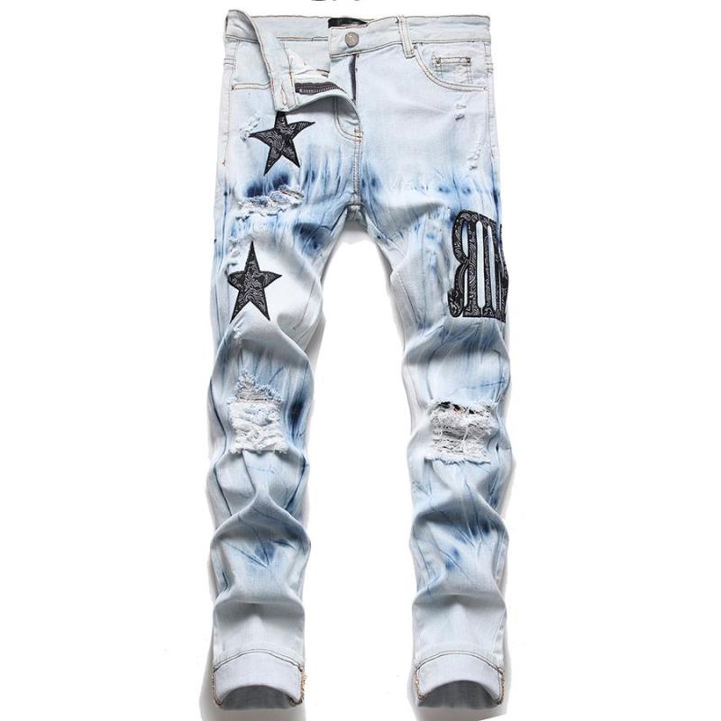 Pants Men's Jeans European Jean Hombre Letter Star Men Embroidery Patchwork Ripped For Trend Brand Motorcycle Pant Mens Skinny Wxapl, 7002
Pants Men's Jeans European Jean Hombre Letter Star Men Embroidery Patchwork Ripped For Trend Brand Motorcycle Pant Mens Skinny Wxapl, 7002