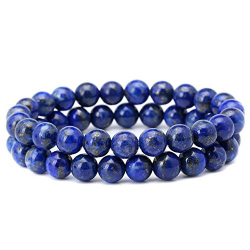 Strand Beaded Strands 8mm Lapis Lazuli Couple Bracelet Blue Stone Beads Stretchy Bracelets Christmas Gift Accessories
Strand Beaded Strands 8mm Lapis Lazuli Couple Bracelet Blue Stone Beads Stretchy Bracelets Christmas Gift Accessories