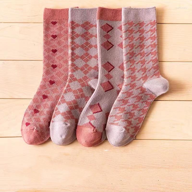 Women Socks 4Pairs/Lot Japanese Pink Series Cotton Comfortable Breathable Double Needle Knitted
Women Socks 4Pairs/Lot Japanese Pink Series Cotton Comfortable Breathable Double Needle Knitted