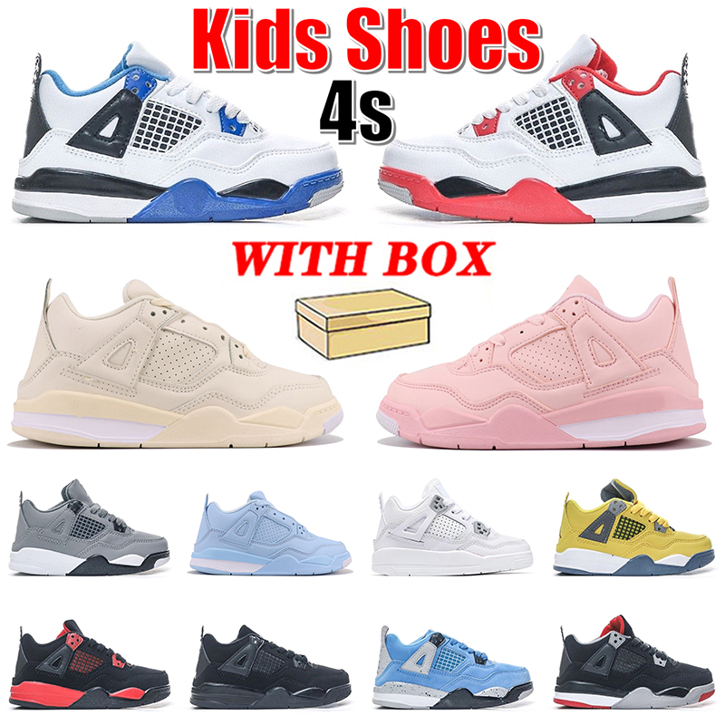 Jumpman 4 Infants Kids Basketball Shoes 4s Big Boys Girls Children Toddlers Sneakers Motorsports Fire Red Sail Pink Bred Black Cat Outdoor Trainers With Box Size 25-35, 1 sail
Jumpman 4 Infants Kids Basketball Shoes 4s Big Boys Girls Children Toddlers Sneakers Motorsports Fire Red Sail Pink Bred Black Cat Outdoor Trainers With Box Size 25-35, 1 sail