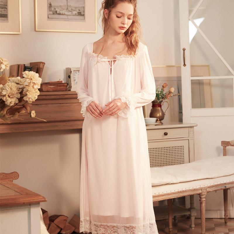 Women' Sleepwear Women Homewear Female Cotton Pink White Sexy Nightdress Lace Bow Nightwear Nightgown Luxury Gown
Women' Sleepwear Women Homewear Female Cotton Pink White Sexy Nightdress Lace Bow Nightwear Nightgown Luxury Gown