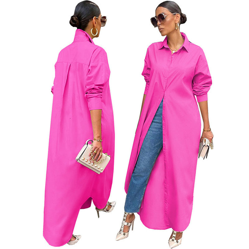 Casual Dresses Women's Autumn And Winter Fashion Shirt Dress Leisure Solid Color Long Coat Elegant Dresses For Women 230313, Mei hong
Casual Dresses Women's Autumn And Winter Fashion Shirt Dress Leisure Solid Color Long Coat Elegant Dresses For Women 230313, Mei hong