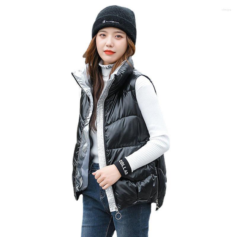 Women's Vests Autumn Winter 2023 Glossy Down Cotton Vest Coat Female Slim Sleeveless Warm Waistcoat Jacket Women Outerwear Tops, Black
Women's Vests Autumn Winter 2023 Glossy Down Cotton Vest Coat Female Slim Sleeveless Warm Waistcoat Jacket Women Outerwear Tops, Black