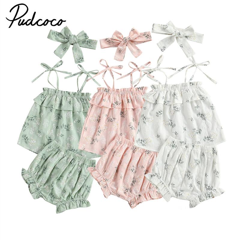 Clothing Sets Infant Baby Girl's Three Piece Set Ruffled Hem Lace Up Shoulder Strap Floral Printed Tops Elastic Waist Shorts Hair Band, White
Clothing Sets Infant Baby Girl's Three Piece Set Ruffled Hem Lace Up Shoulder Strap Floral Printed Tops Elastic Waist Shorts Hair Band, White