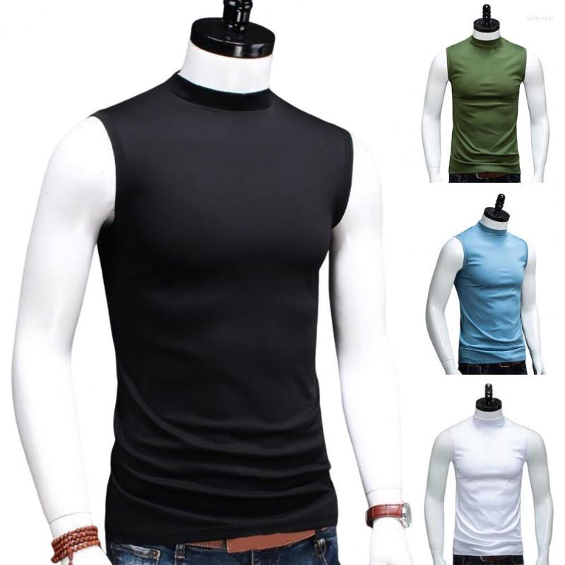 Men's Tank Tops Slim Fit Elastic Half High Collar Men Vest Sleeveless Summer Top Solid Color Sweat Absorbing Undershirt Daily Clothing, Black
Men's Tank Tops Slim Fit Elastic Half High Collar Men Vest Sleeveless Summer Top Solid Color Sweat Absorbing Undershirt Daily Clothing, Black