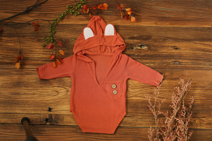 Caps Hats 1 Set Soft Elastic Baby hooded bodysuit born Pography Props for Baby Po Shoot Bebe Knit Sleeved Outfit Accessories 230313