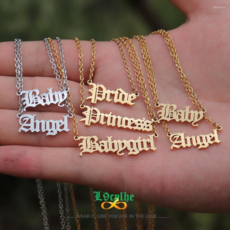 Chains Old English Babygirl Necklace Punk Jewelry Angel Letter Princess Necklaces For Baby Girl Birthday Gift Stainless Steel Choker
Chains Old English Babygirl Necklace Punk Jewelry Angel Letter Princess Necklaces For Baby Girl Birthday Gift Stainless Steel Choker
