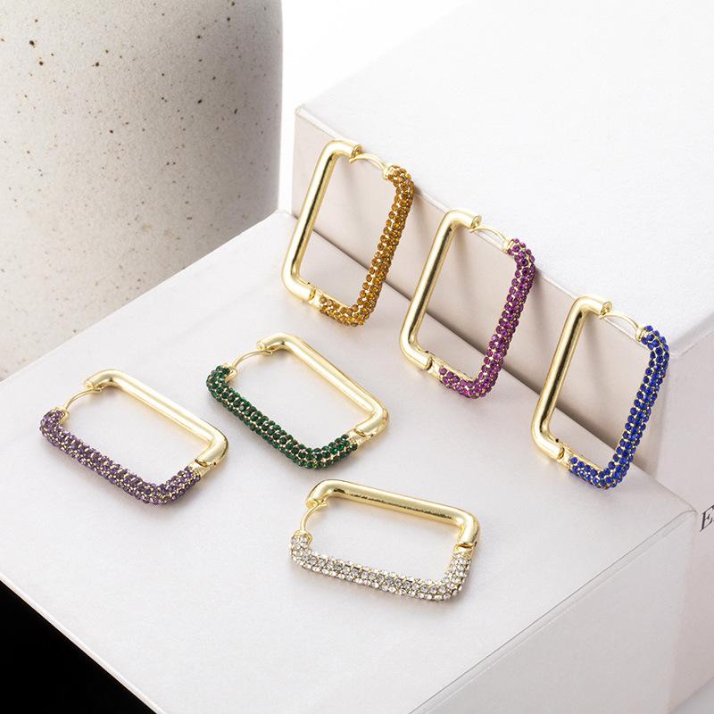 Hoop Earrings & Huggie ZHIXUN 2023 1pc Gold Colorful Zircon Square For Women Geometric Circle Ear Buckle Earring Fashion Wedding Jewelry
Hoop Earrings & Huggie ZHIXUN 2023 1pc Gold Colorful Zircon Square For Women Geometric Circle Ear Buckle Earring Fashion Wedding Jewelry