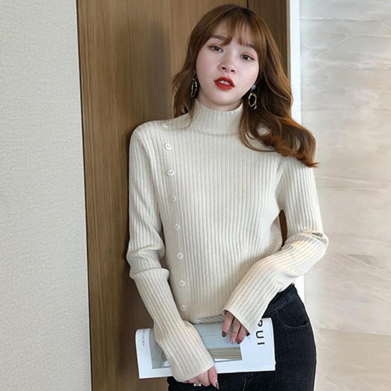 Women's Blouses Trendy Autumn Top Buttons Decor Close-Fitting Basic Knitwear Women Solid Bottoming Tops Knit Undershirt, Blue
Women's Blouses Trendy Autumn Top Buttons Decor Close-Fitting Basic Knitwear Women Solid Bottoming Tops Knit Undershirt, Blue